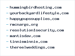 Sample of aged domains currently available for rent